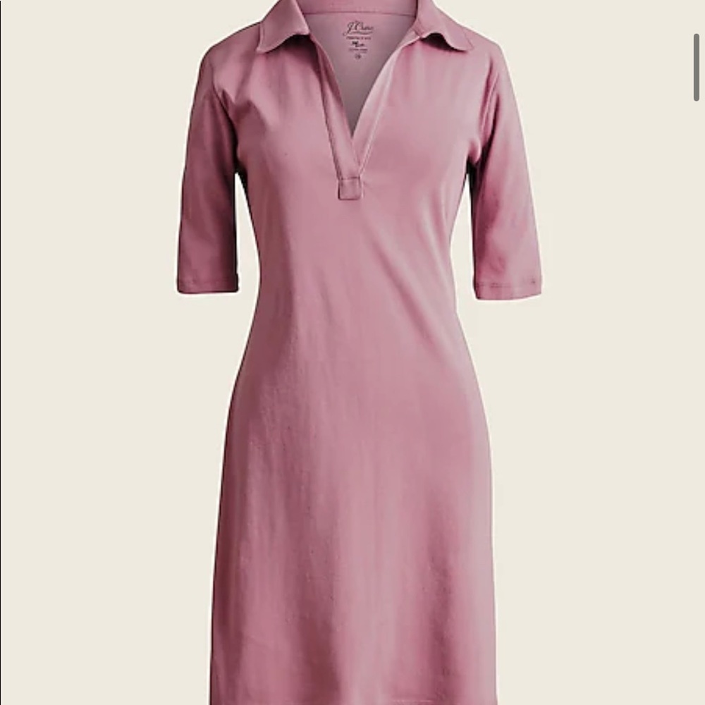 J.Crew Perfect Fit Polo Dress Sunwashed Peony Small S
